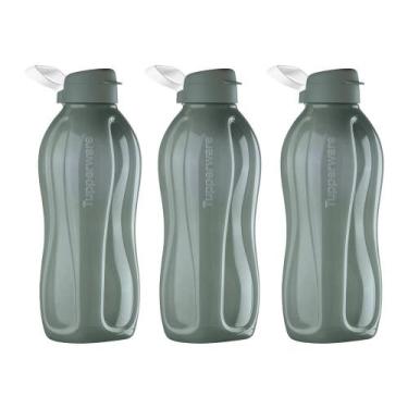 Imagem de Kit 3 Garrafas de Água Tupperware Eco Tupper Cinza 2L