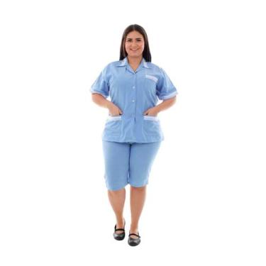 Imagem de Plus Size -  Kit com 2 Conjuntos de Bermuda e Jaleco em Tecido Algodão