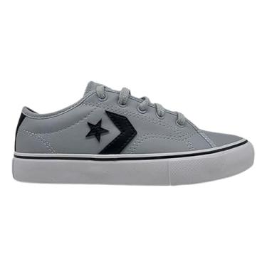 Imagem de Tênis Converse All Star Logo Official Ox - Cano Baixo, Confortável, Versátil, Original e Ideal para o Dia a Dia (Sintético Cinza, BR, Adulto, Numérico, 35)