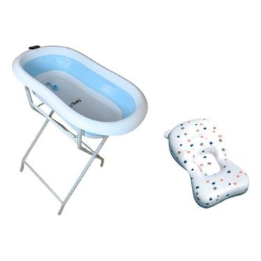 Imagem de Banheira Tibaby Portátil Com Suporte E Almofada Flutuante