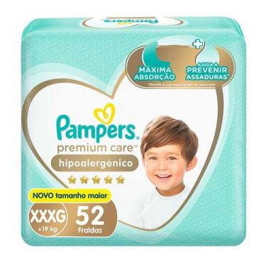 Imagem de Fralda Pampers Premium Care Jumbo XXXG 52 Unidades, XXXG, 52