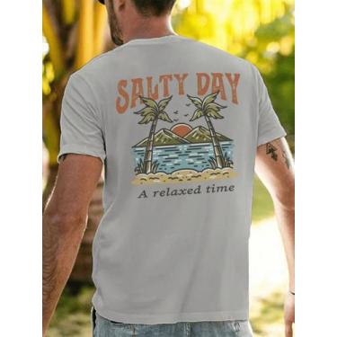 Imagem de Camiseta Masculina Praia Ferias Estampada Algodão Premium - crushed, B