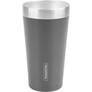 Imagem de Copo Térmico Tramontina Aço Inox S/ Tampa Exata 420Ml Preto
