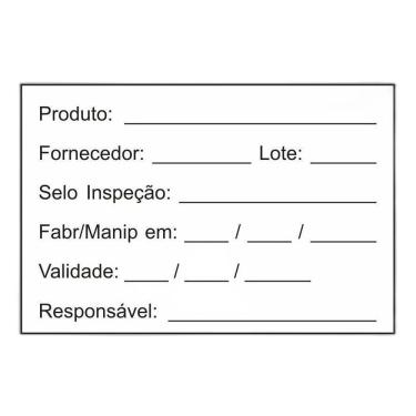 Imagem de Kit com 1000 Etiquetas Alimento Anvisa Vigilância Sanitária