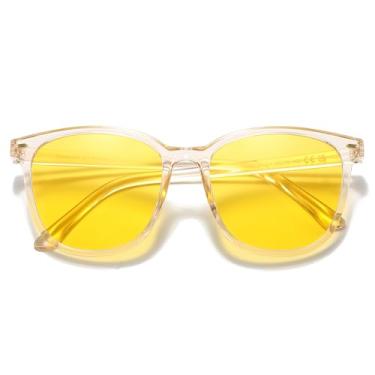 Imagem de Myiaur Óculos de visão noturna polarizados para mulheres, óculos de direção antirreflexo B01 rosa/óculos de visão noturna