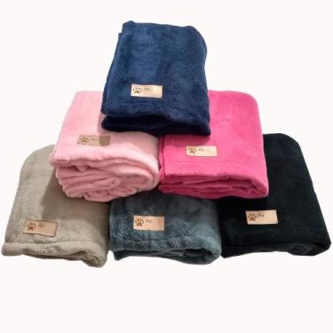 Imagem de Manta pet cobertor para cães  gatos preto - ALIA CASA