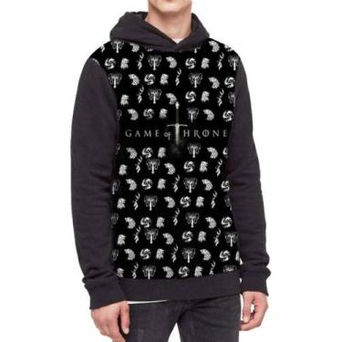 Imagem de Moletom Com Capuz Game Of Thrones Ref:513 - smoke, Preto, PP