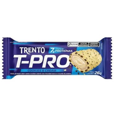 Imagem de Barra de Proteína Trento T-Pro Cookies & Cream 26g