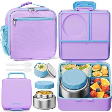 Imagem de Lancheira Fimibuke Kids Bento com garrafa térmica 250mL, bolsa e utens