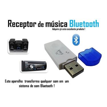 Imagem de PENDRIVE RECEPTOR 2.1 ÁUDIO USB VIA BLUETOOTH = COR BRANCA = PROMOÇÃO