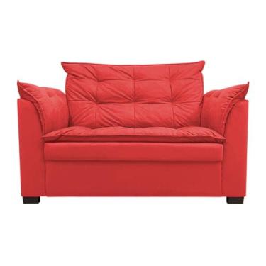 Imagem de Sofá Dandara 2 Lugares Suede Compacto Estofado Confortável Suede Diver