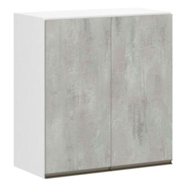 Imagem de Armário Perola 70cm 2 Portas Branco Polar C/Concreto