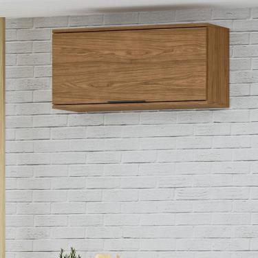 Imagem de Módulo De Cozinha Armário Aéreo Porta Basculante 80cm - Toscana Freijó