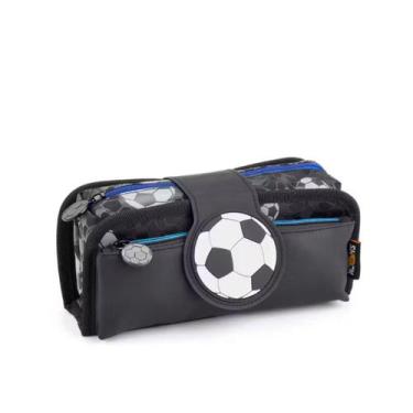 Imagem de Estojo Duplo Escolar Juvenil Masculino Basquete Futebol Seanite(ES4206