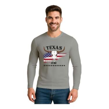 Imagem de Camisa Manga Longa Texas Usa Agro Proteção Uv50+ Térmica - Camiseta Bl