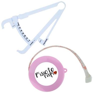 Imagem de Kit Avaliacao Fisica Medir Gordura Corporal Fita Metrica Imc Adipometr