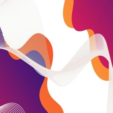 Imagem de Quadro Decorativo Abstrato Colorido com Fundo de Geometria e Cores Vibrantes 50x50cm