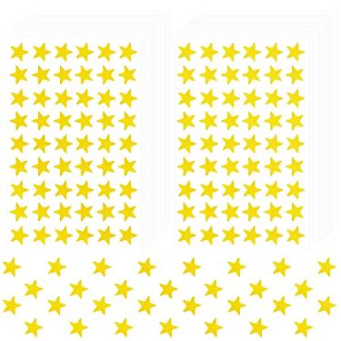 Imagem de 30 folhas/1620 peças de adesivos de estrela para artesanato, adesivos de estrela de folha dourada para recompensa na sala de aula, recompensa holográfica de cinco pontas a laser para professores, pais