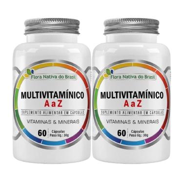 Imagem de Kit 2x Multivitamínico De A Z Minerais 60 Cápsulas Flora Nativa-Unissex