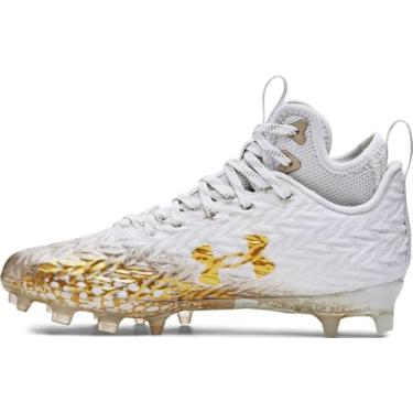 Imagem de Under Armour Chuteira feminina Spotlight Clone MC, Branco/dourado desbotado metálico, 35