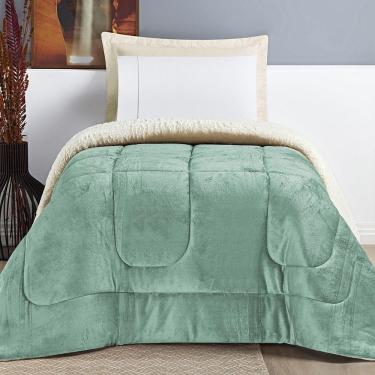 Imagem de Coberdrom Sherpa E Flannel Everest Solteiro Manta Alta 150g 01 Peça - Alecrim