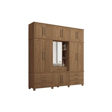 Imagem de Guarda Roupa 13 Portas 1 E 7 Gavetas Londres Capelinha Jatobá - Santos Andirá