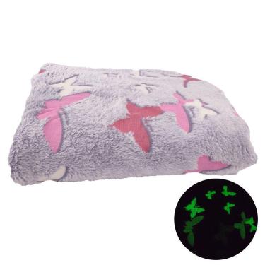 Imagem de Manta Cobertor Mantinha Brilha Escuro Florescente Infantil