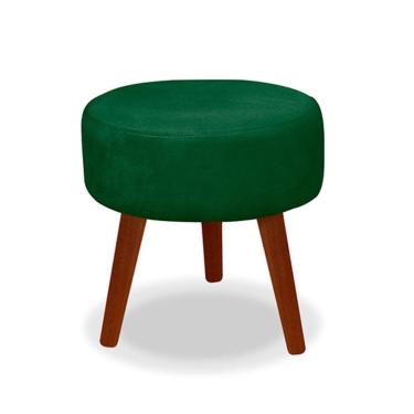 Imagem de Puff Redondo Decorativo Danny Verde Pés Palito
