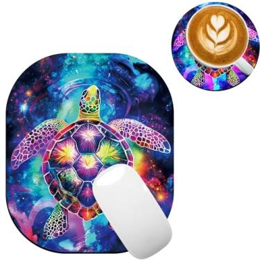 Imagem de TOEMZTFT Mouse pad pequeno, mini mouse pad 15 x 18 cm, para laptop, bandeja de teclado, mouse sem fio, casa, escritório, viagem, com base de borracha antiderrapante, tapete de mouse impermeável