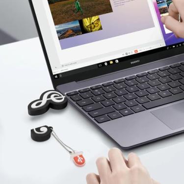 Imagem de 32 GB USB Flash Drive Dual USB Pen Drive Dispositivo de Armazenamento de Dados Externo Bonito Estojo de Instrumento Musical Perfeito para Presente para Família e Amigos (Música)