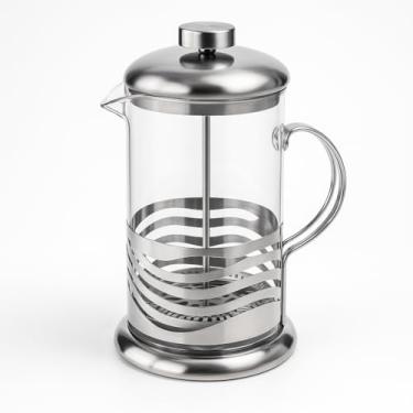 Imagem de Cafeteira Francesa Prensa de Vidro Inox 350ml – Design Premium, Filtro Ultrafino, Estrutura em Aço Inoxidável e Vidro Resistente ao Calor