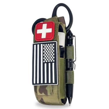 Imagem de Molle TQ Suporte de bolsa de torniquete e coldre de cinto para lanterna de cisalhamento médico para trauma tático