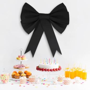 Imagem de OMISTAR Kit de laço preto extragrande, 75 cm, com material EVA pré-cortado, conjunto completo de ferramentas, decoração de parede grande DIY moderna, decorações de aniversário com laço, decoração de