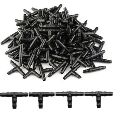 Imagem de Tubo de camiseta Kalolary 4/7 mm - 100 peças de mangueira de irrigação de PVC para irrigação do bocal para sistema de irrigação automática de irrigação para mangueira