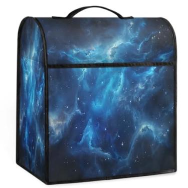 Imagem de Kitchen Aid Mixers Cover Galaxy Blue Space para batedeira de 6 a 8 quartos com bolso com zíper capas de armazenamento de utensílios de cozinha capas de utensílios de cozinha para batedeira de máquina