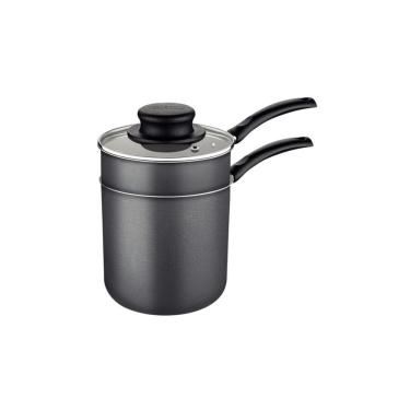 Imagem de Cuscuzeira 10 Cm 0,8 L Em Alumínio Com Revestimento Antiaderente Starflon Max Chumbo Tramontina