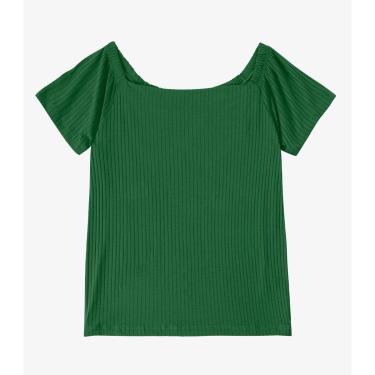 Imagem de Blusa Feminina Canelada Infinita Cor Verde-Feminino