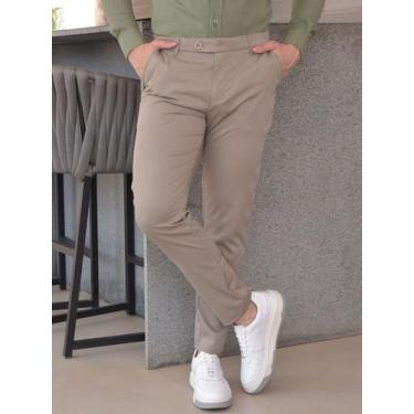 Imagem de Calça Social em Alfaiataria Masculina Skinny com Tecnologia que Nao Am