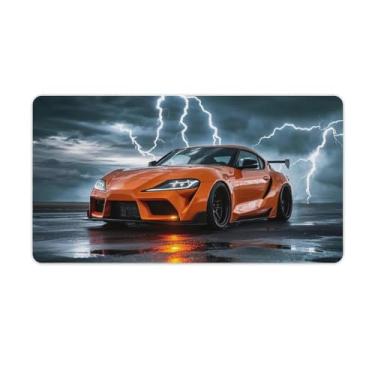 Imagem de HouLaiZhe Tapetes de mouse esportivos SUP JDM Lightning Cool Gaming Mouse Pads JDM Car Desk Pads grandes para teclado de mesa, computador, 40 x 75 cm