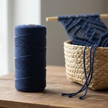 Imagem de Corda de macramê colorida de 3 mm x 109 jardas, barbante torcido para artesanato para pendurar na parede, decoração de casa, várias cores