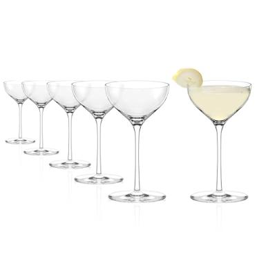 Imagem de Stölzle Lausitz Kyoto Bar Copo Nick & Nora Set com 6 unidades 190 ml – Copos Elegantes para Martini, Manhattan e Negroni – Copos de Cristal para Coquetéis – Seguro Lava-Louças e Resistente a Choques