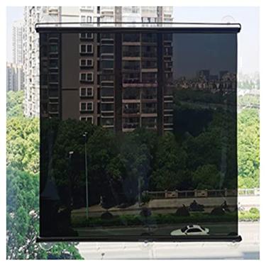 Imagem de Cortina de cobertura de janela com espelho unidirecional e transparente transparente para para-sol, ventosas sem perfuração, cortina de 149.9 cm (multicolorido-73x150 cm/29x59in