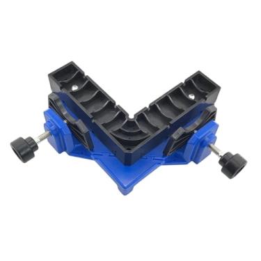Imagem de Gralara Esquadros de posicionamento de canto, esquadros de fixação, grampo versátil de ângulo reto de 90 graus para projetos de bricolagem e reparo de móveis, Preto