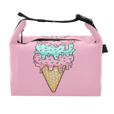 Imagem de STAYTOP Lancheira de sorvete Yummy com fivela de alça, lancheira isolada para meninos e meninas, lancheira térmica para trabalho escolar