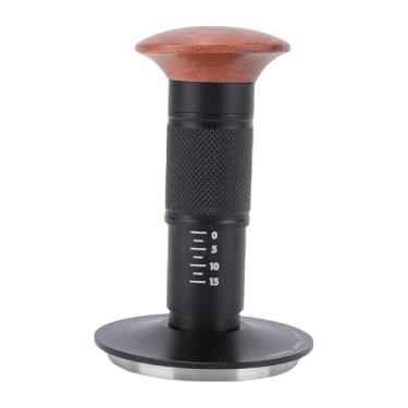 Imagem de Luocute Tamper de café de 58 Mm, Cabo de Madeira de Nogueira, Prensa de Rebote Automática Com Mola de Aço Inoxidável Com Escala de Compactação Uniforme, Tampers Manuais de Espressos