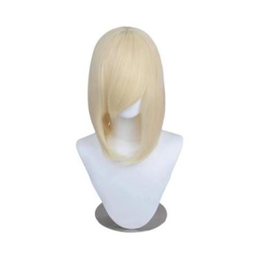 Imagem de Peruca Curta De Anime Para Cosplay De 40cm, Fibra Sintética De Alta Te