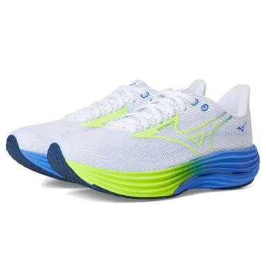 Imagem de Mizuno Tênis feminino Wave Rider 29, Branco/amarelo relâmpago, 35