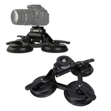 Imagem de Jiawu Suporte para Câmera Com Ventosa Tripla para Carro Com Parafuso de 1/4 de Polegada, Suporte para Montagem de Câmera para DSLR, Action 5 Pro, 4, 3, Insta X5, X4, X3