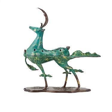 Imagem de porta-vara de incenso Casa queimador de incenso estudo escritório suporte criativo em forma cervo para meditação, yoga