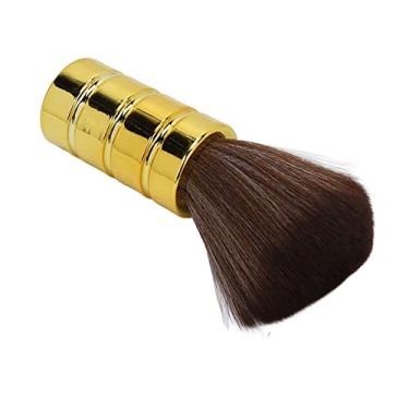Imagem de Cryfokt Escova Espanadora para Pescoço de Barbeiro, Pele Macia e Confortável, Amigável para Corte de Cabelo, Limpeza de Pescoço para Salão de Cabeleireiro, Abs Nylon (Ouro)